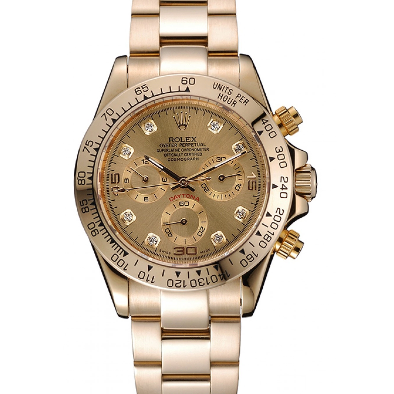 Dial Bracelet Brown Cosmograph Rolex 1454245 Case Diamond Gold Daytona And Numerals 0613